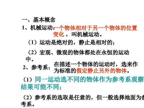 高一物理运动的描述课件(PPT)3-3