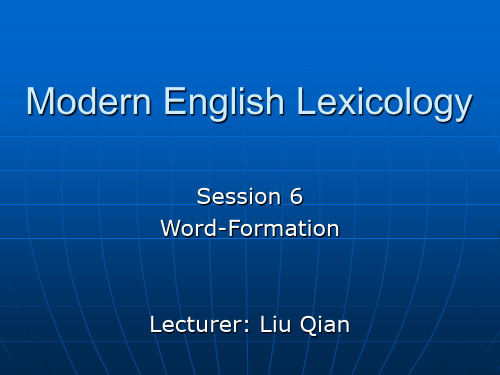 Modern English Lexicology 6