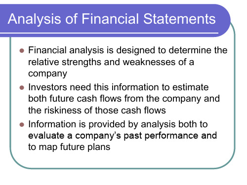 Analysis of Financial Statements PowerPoint