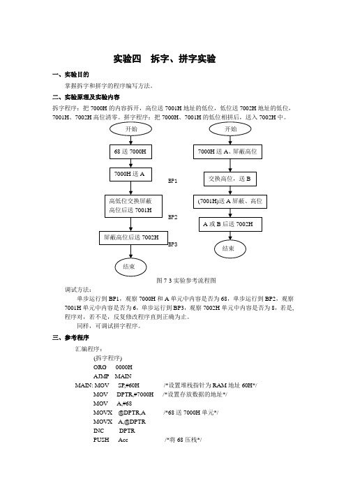 实验四  拆字