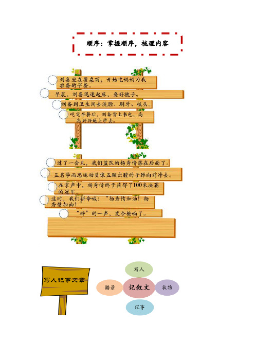 统编部编六年级下册语文：阅读理解技巧顺序：掌握顺序,梳理内容