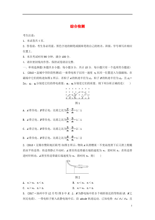 (江苏专用)2019高考物理一轮复习 综合检测.docx