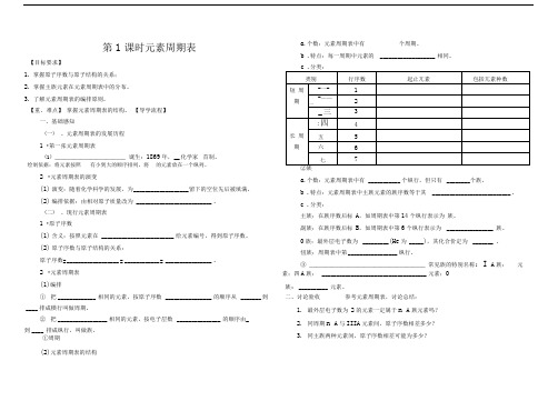 元素周期表导学案