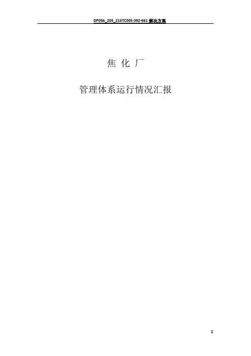 管理体系运行情况报告