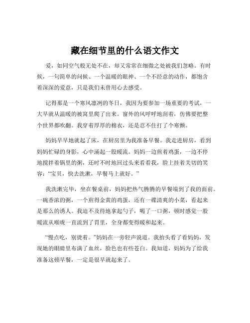 藏在细节里的什么语文作文