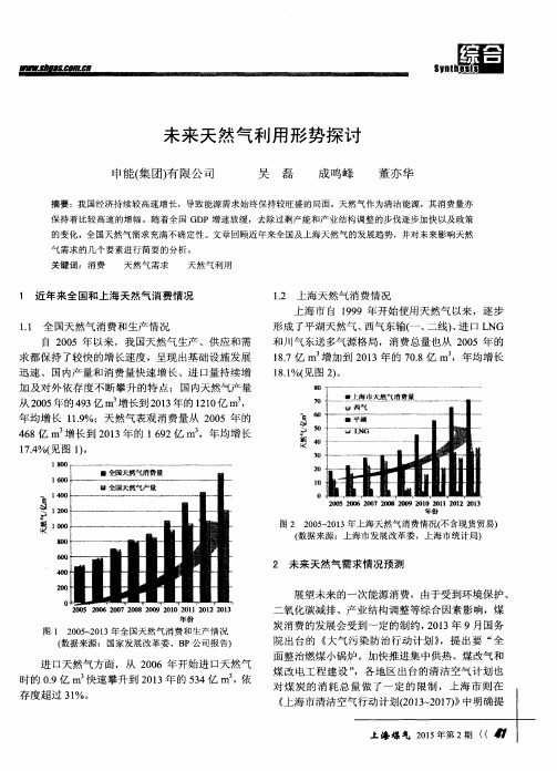 未来天然气利用形势探讨