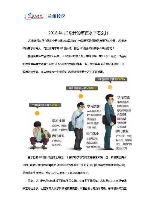 2018年UI设计的薪资水平怎么样