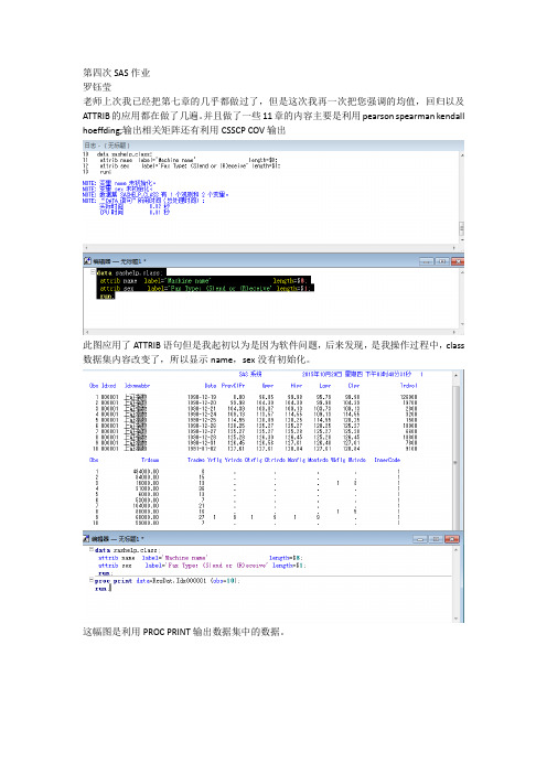 第四次SAS作业