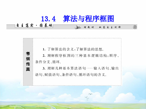 人教版高三数学一轮复习精品课件4：13.4 算法与程序框图