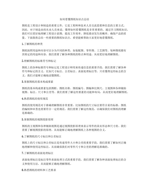 如何看懂图纸知识点总结