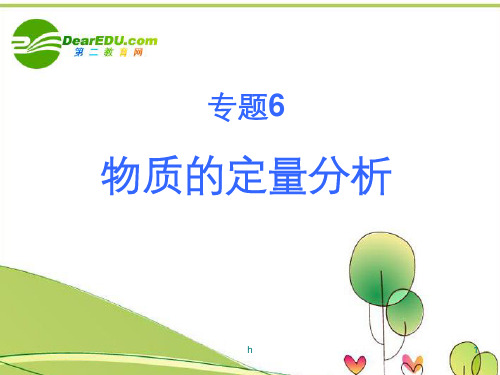 高中化学 专题六 物质的定量分析课件 苏教版选修6