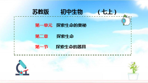 第1.2.1课 探索生命的器具 2021-2022学年七年级生物同步备课系列(苏教版上)