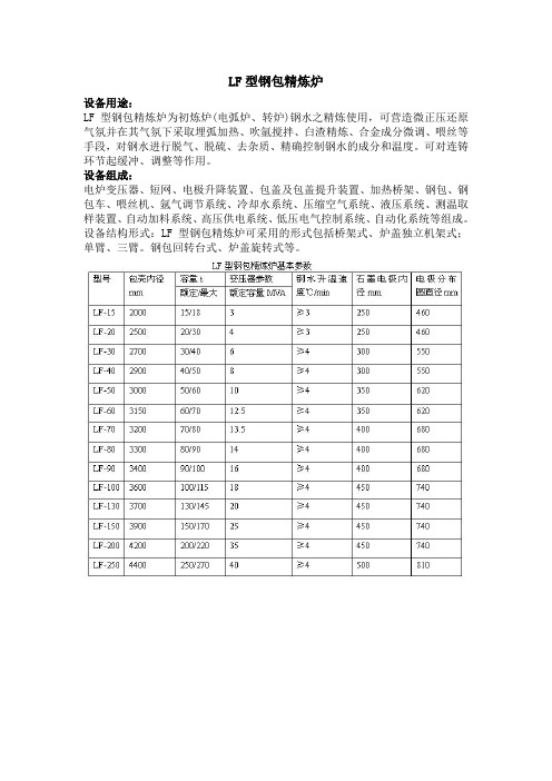 LF型钢包精炼炉