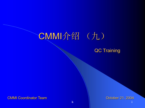 《CMMI培训资料九》PPT课件