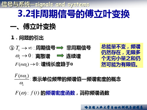 非周期信号的傅里叶变换