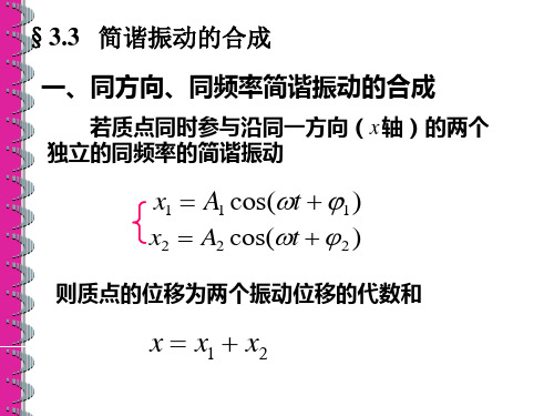 §3.3   简谐振动的合成