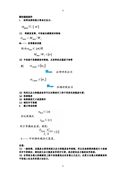 抗弯截面系数及惯性矩公式大全