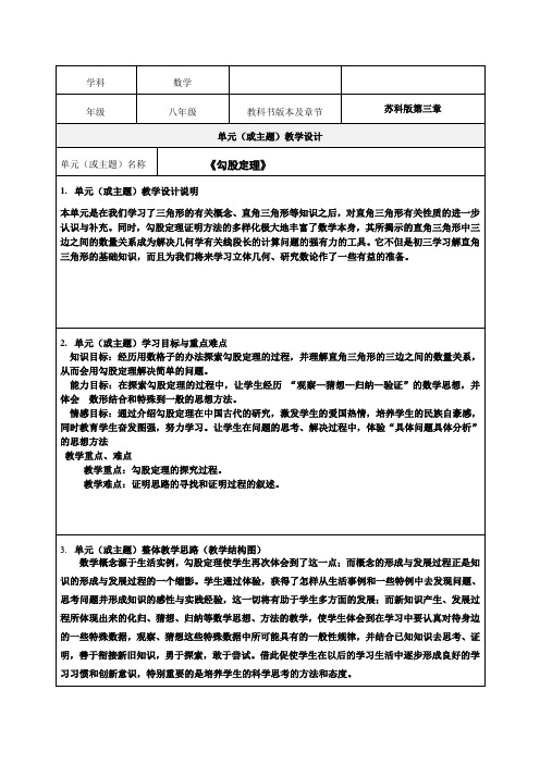 《勾股定理》教学设计-优秀教案