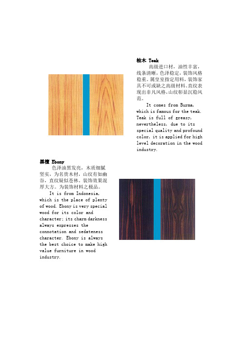 饰面板类型名称汇总