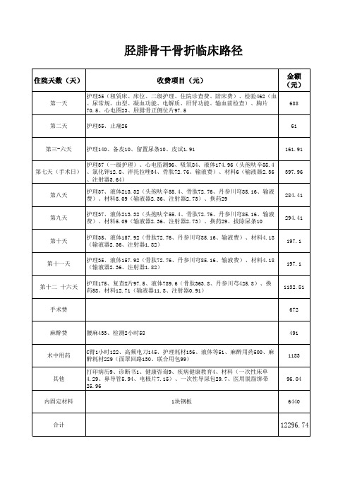 胫腓骨骨折临床路径