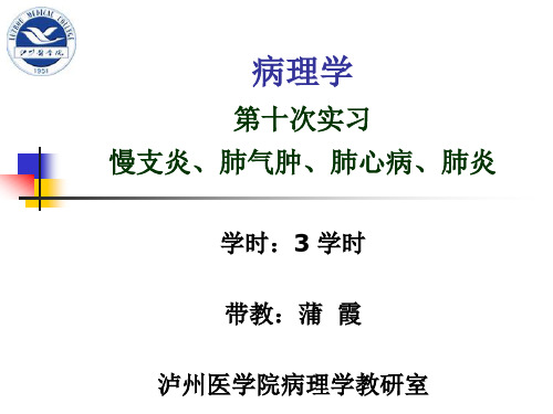 实习慢支炎肺气肿肺心病肺炎PPT课件