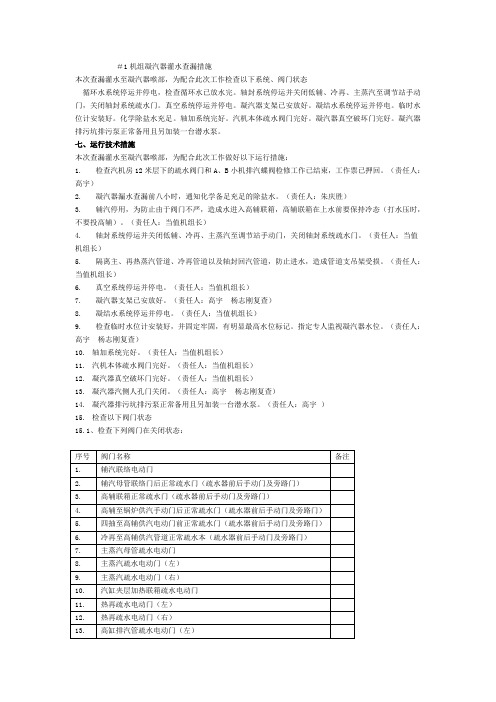 凝汽器灌水查漏