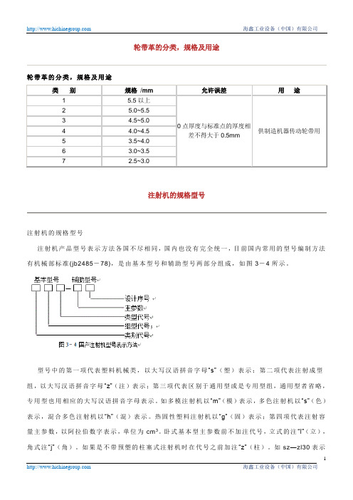 注射机的规格型号