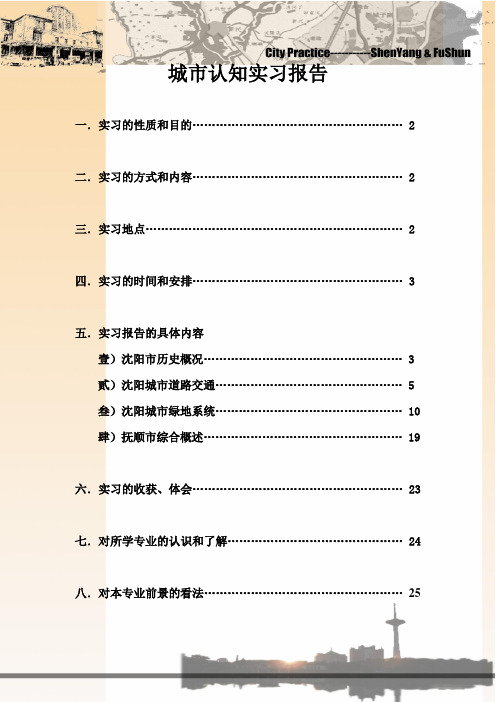 城市认知实习报告