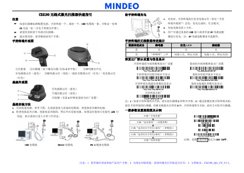 CS2190无线式激光扫描器快速指引