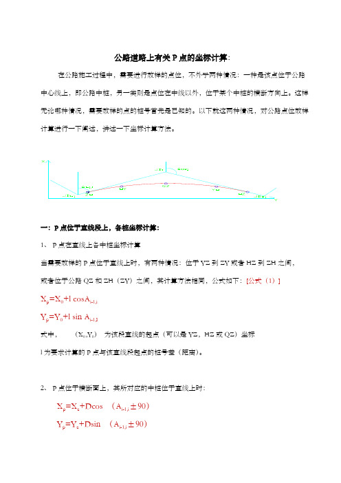 公路任意点坐标计算公式,基本上包含公路中所有的线形,满足你的好奇心!