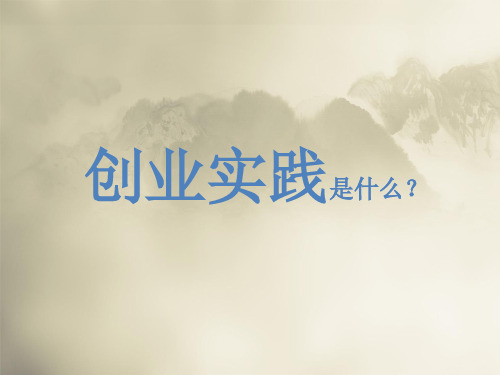 创业实践ppt