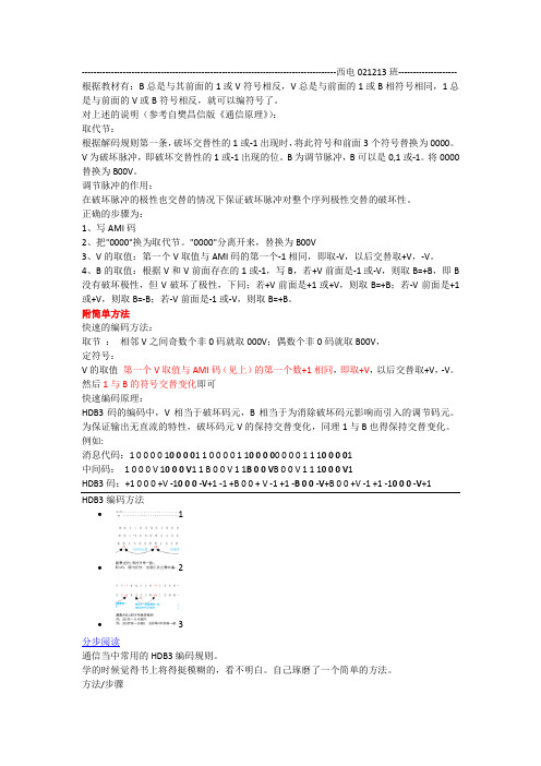 HDB3编码方法