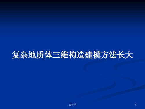 复杂地质体三维构造建模方法长大PPT教案