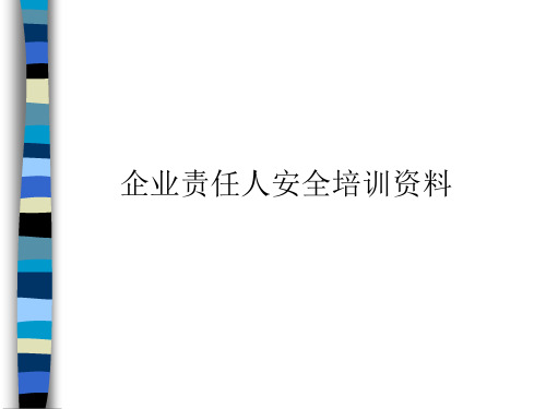 企业责任人安全管理培训讲座(ppt 213页)