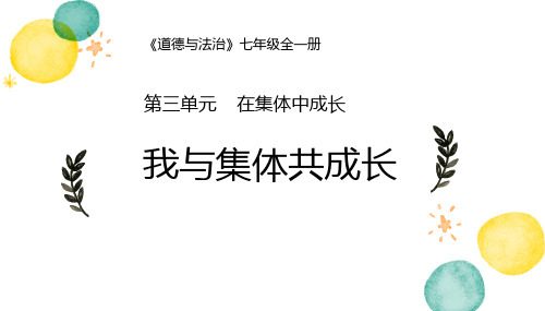 七年级道德与法治下册 (我与集体共成长)  课件