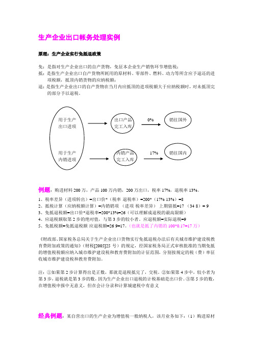 生产企业帐务处理实例