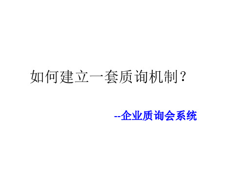 质询会