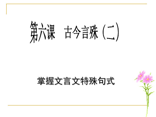 第六课复习文言词类活用和句式