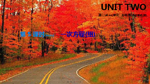 中考数学总复习 第二单元 方程(组)与不等式(组)第05课时 一次方程(组)课件