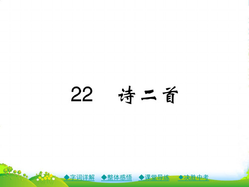 新人教版七年级语文上册22 诗二首课件