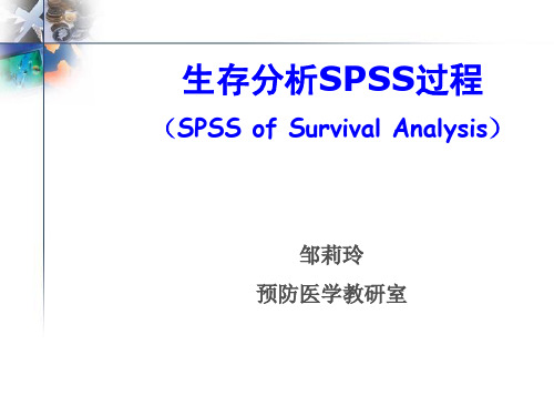 生存分析SPSS单因素和多因素对生存率的可能分析