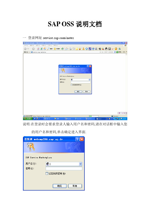 SAP_OSS说明文档