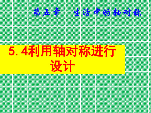 北师大版数学七年级下册课件5.4利用轴对称进行设计