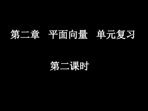 平面向量单元复习2高一数学必修4PPT课件