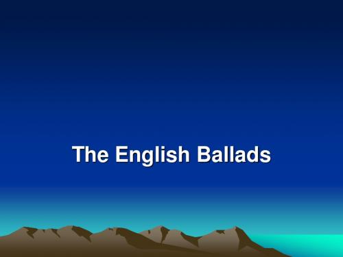 English Ballads