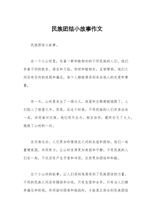 民族团结小故事作文