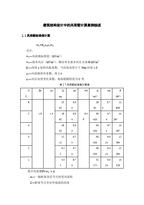 《建筑结构设计中的风荷载计算案例综述》