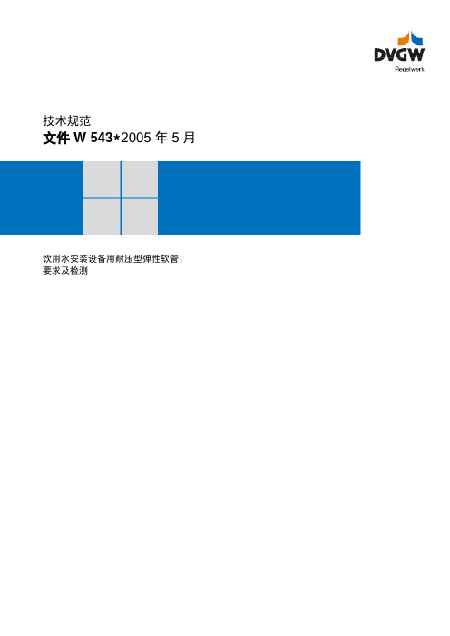 德国DVGW543标准