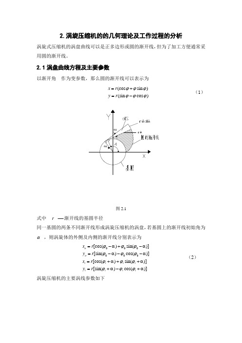 涡旋压缩机工作过程分析