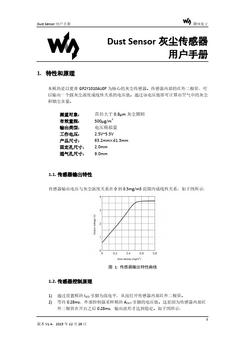 微雪Dust Sensor 用户手册说明书